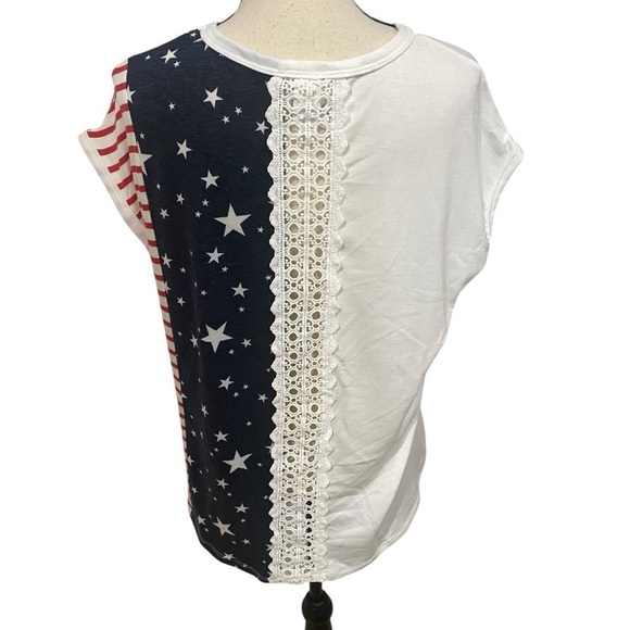 NWT 7th Ray American Flag Sleeveless Top Sz Large - Picture 3 of 10